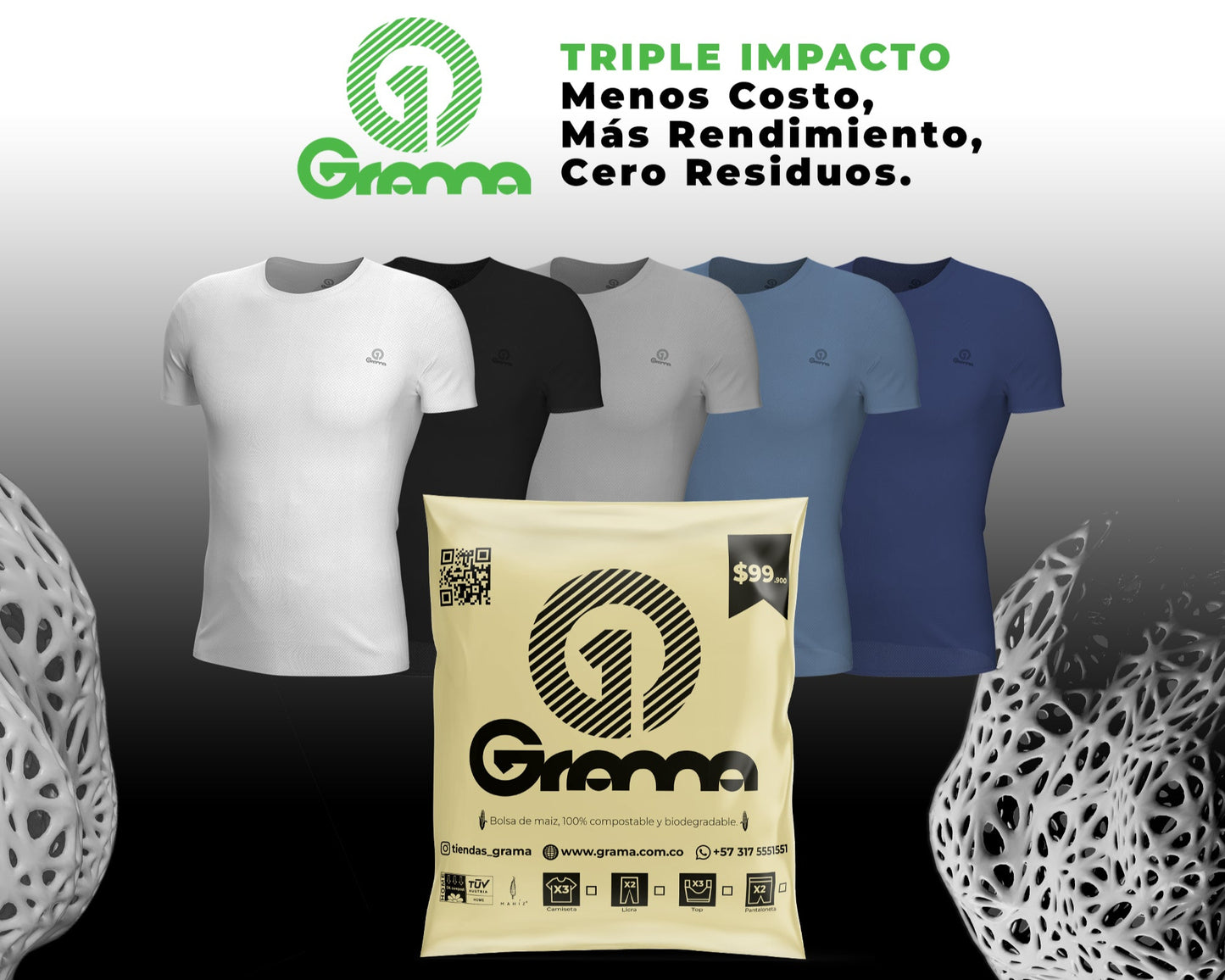 CAMISETA ESSENTIALS (3 UNIDADES)