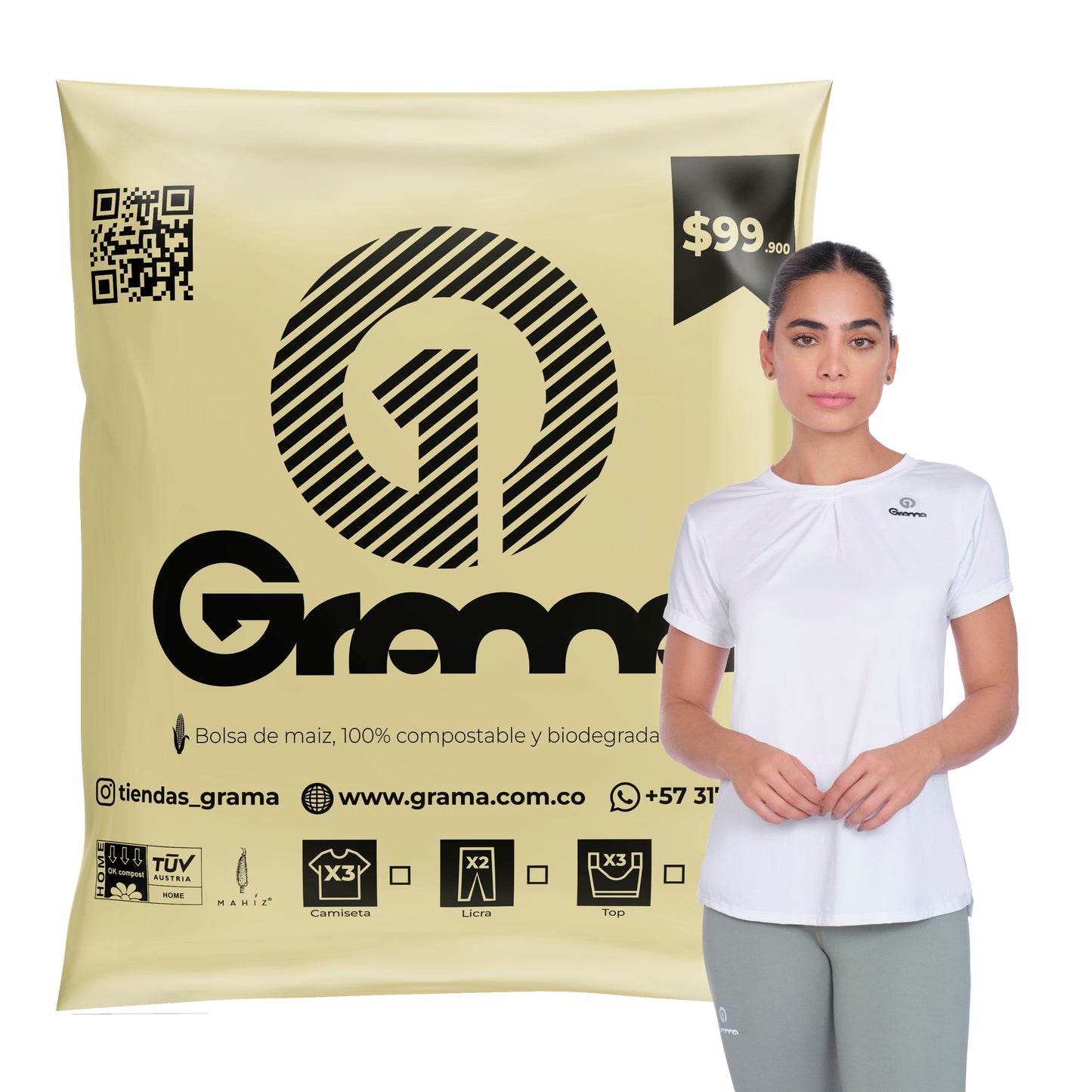 PACK CAMISETAS X3 GRAMA (HOMBRE Y MUJER)