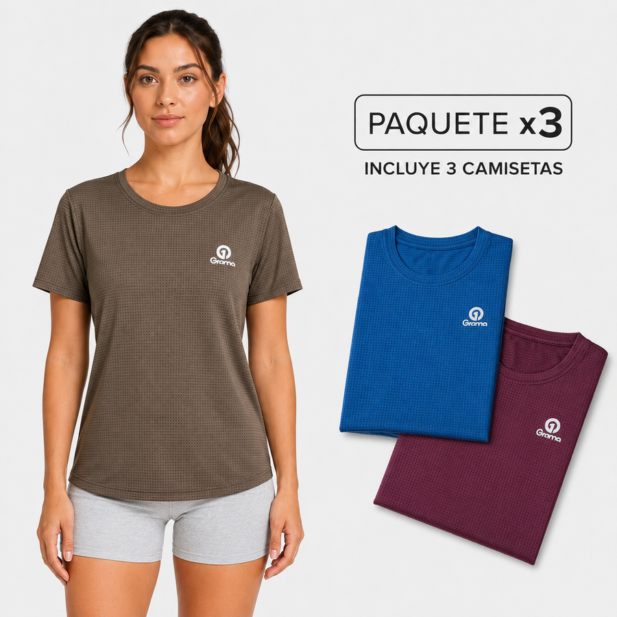 Paquete x3 Camisetas Essentials Mujer