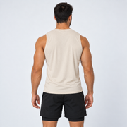 Camisilla Essentials beige para hombre incluida en G-Pack x3, vista posterior