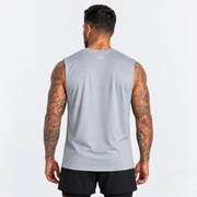 Camisilla Essentials gris para hombre incluida en G-Pack x3, vista posterior