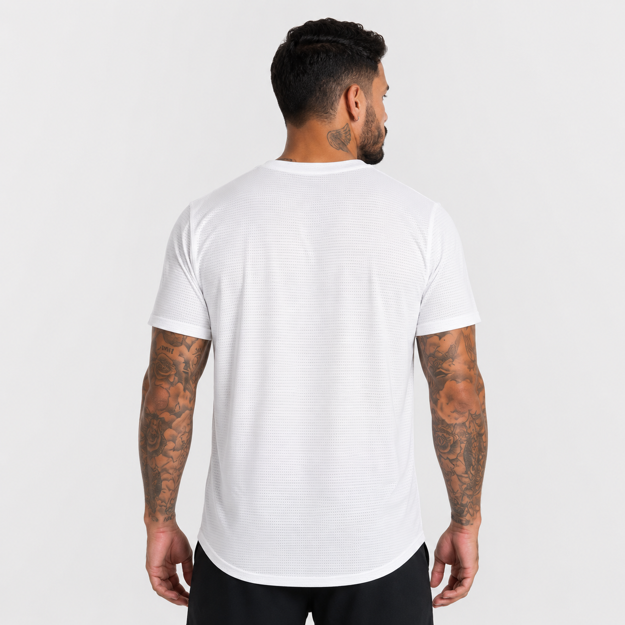 Camiseta Manu blanca para hombre, vista posterior – Grama [color:Blanco]