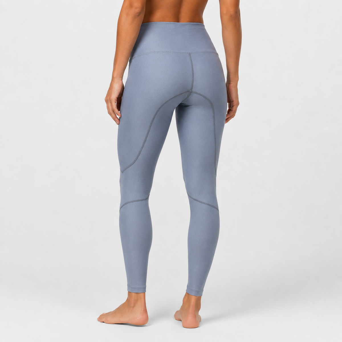 Leggings Cleiro 2 gris para mujer, vista posterior [color:gris]
