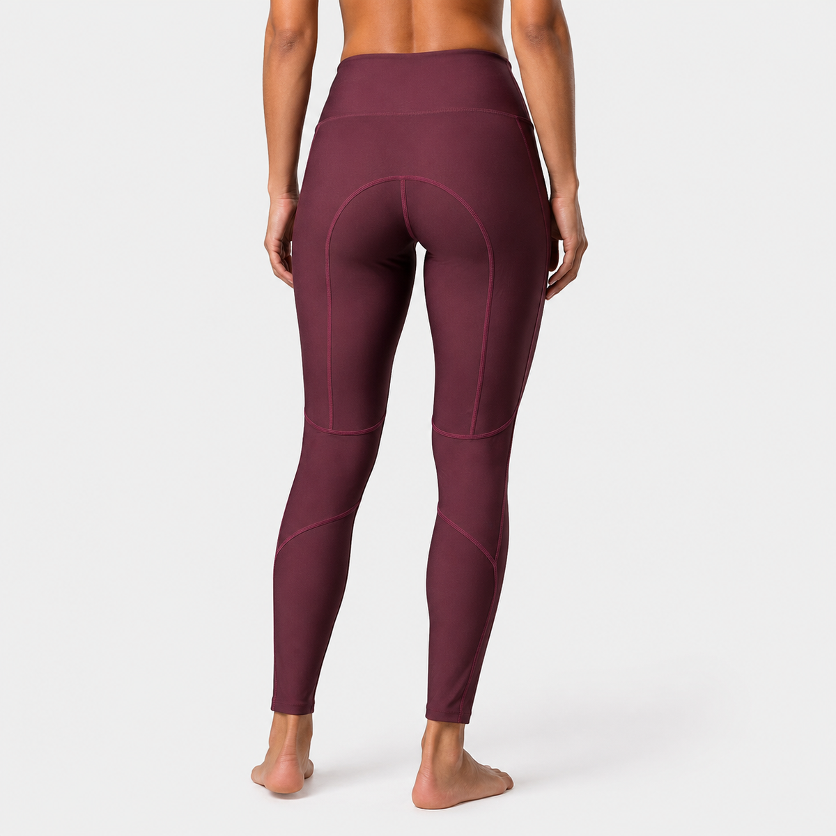 Leggings Cleiro 2 vino tinto para mujer, vista posterior