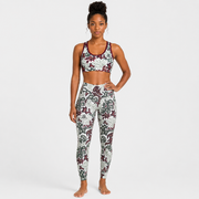 Conjunto Deportivo Sublimado para mujer, vista frontal del top y leggings